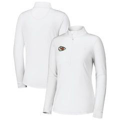Kansas City Chiefs Women's Sport Playa Vista IslandZone Quarter-Zip Jacket - White Jackets