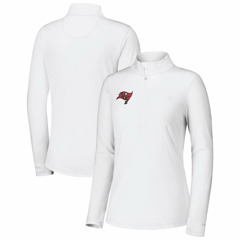 Tampa Bay Buccaneers Women's Sport Playa Vista IslandZone Quarter-Zip Jacket - White Jackets