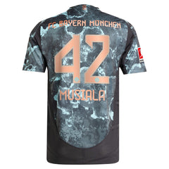 Jamal Musiala Bayern Munich 2024/25 Away Player Jersey Black - Adidas on sale