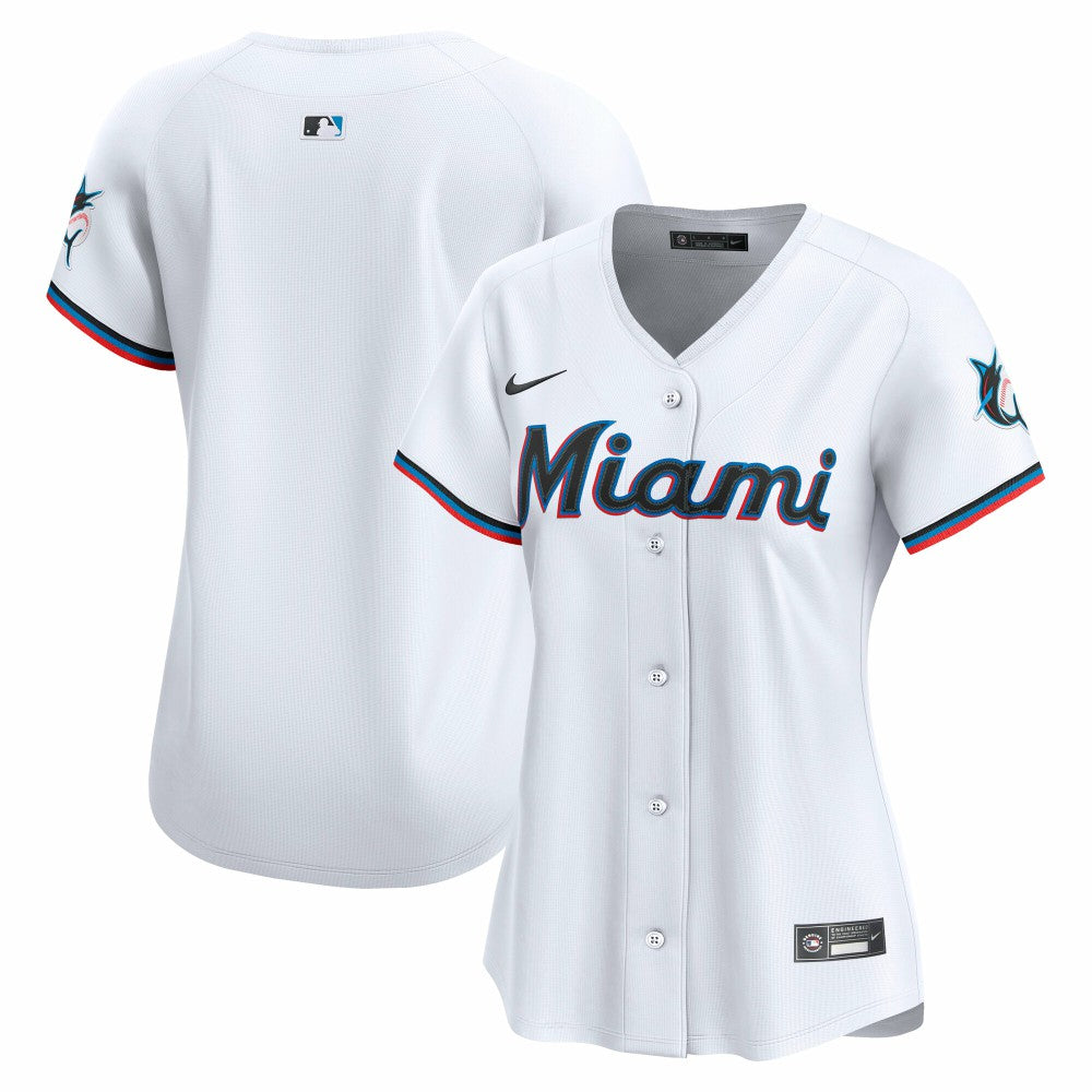 Miami Marlins Nike Women's Home Limited Jersey - White Jerseys