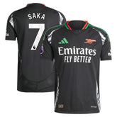 Bukayo Saka Arsenal 2024/25 Away Player Jersey Black - Adidas on sale