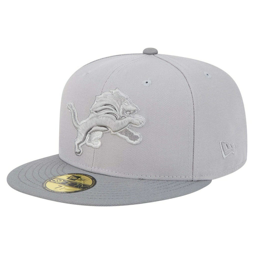 Detroit Lions New Era Iron Cloud 59FIFTY Fitted Hat - Gray/Graphite Hats