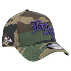 Baltimore Ravens New Era Mystic Camo A-Frame 9FORTY Adjustable Hat - Camo Hats