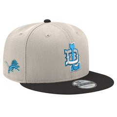 Detroit Lions New Era City Originals 9FIFTY Snapback Hat - Cream/Blue Hats