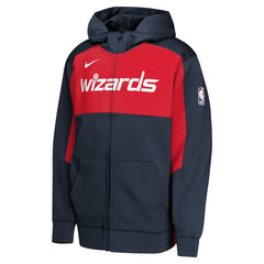 Washington Wizards Youth Authentic On-Court Showtime Performance Full-Zip Hoodie Navy/Red - Nike
