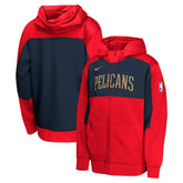 New Orleans Pelicans Youth Authentic On-Court Showtime Performance Full-Zip Hoodie Red/Navy - Nike