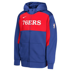 Philadelphia 76ers Youth Authentic On-Court Showtime Performance Full-Zip Hoodie Royal/Red - Nike outlet