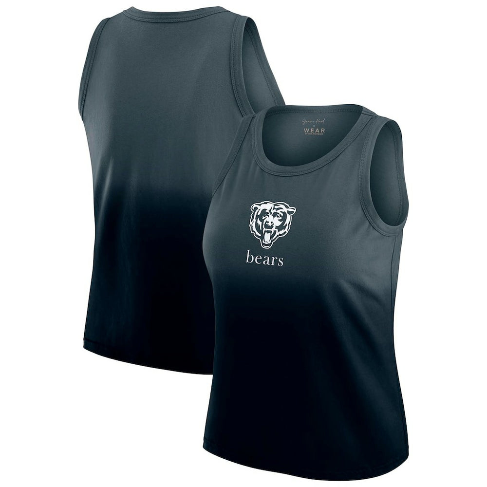 Chicago Bears WEAR by Erin Andrews x Gracie Hunt Women's Ombre Tank Top - Navy Tops