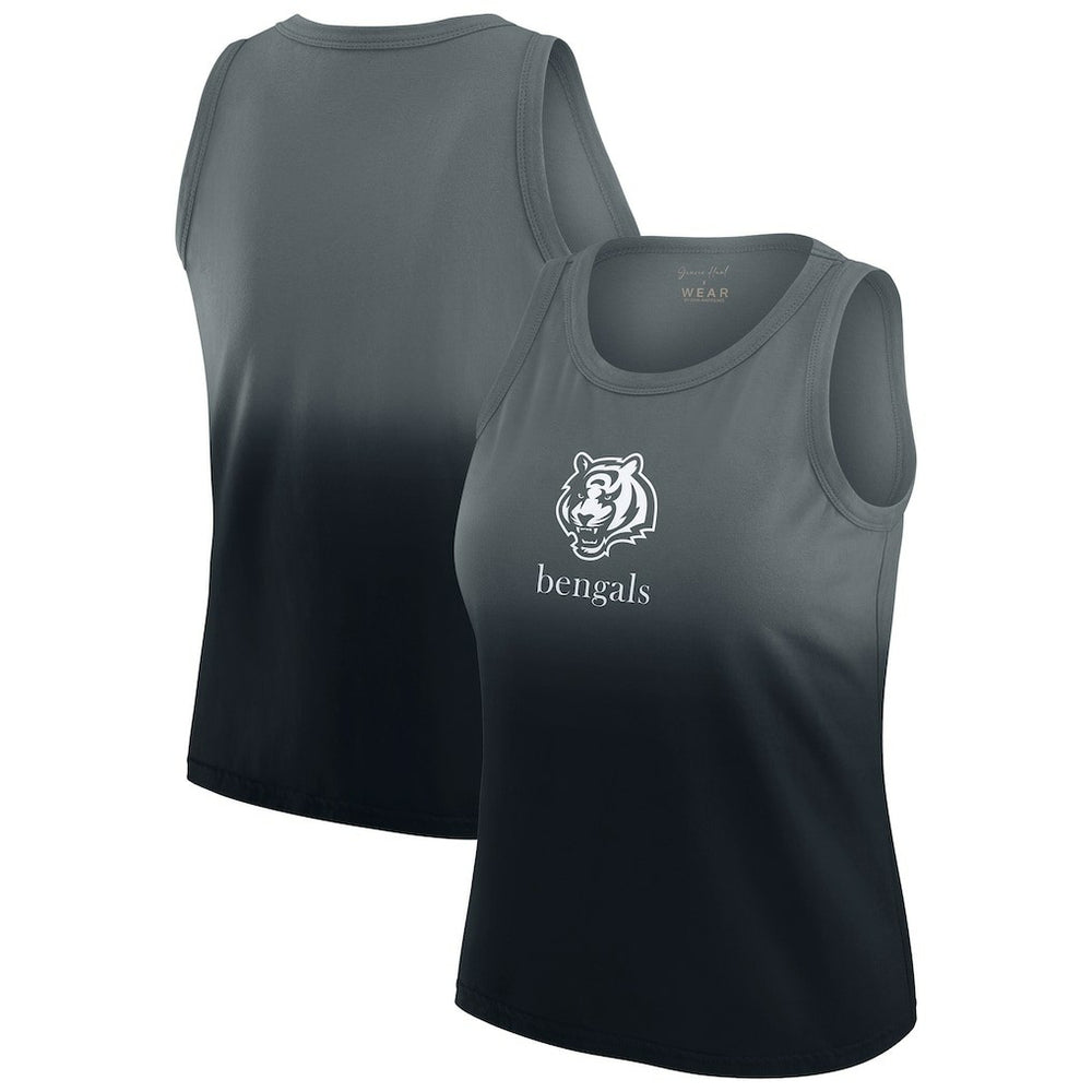 Cincinnati Bengals WEAR by Erin Andrews x Gracie Hunt Women's Ombre Tank Top - Black Tops