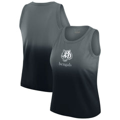 Cincinnati Bengals WEAR by Erin Andrews x Gracie Hunt Women's Ombre Tank Top - Black Tops