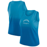 Los Angeles Chargers WEAR by Erin Andrews x Gracie Hunt Women's Ombre Tank Top - Blue Tops