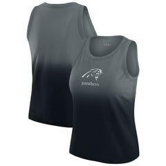 Carolina Panthers WEAR by Erin Andrews x Gracie Hunt Women's Ombre Tank Top - Black Tops
