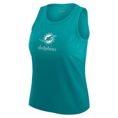 Miami Dolphins WEAR by Erin Andrews x Gracie Hunt Women's Ombre Tank Top - Aqua Tops