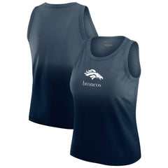 Denver Broncos WEAR by Erin Andrews x Gracie Hunt Women's Ombre Tank Top - Navy Tops