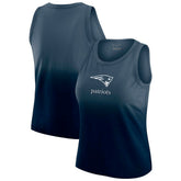 New England Patriots WEAR by Erin Andrews x Gracie Hunt Women's Ombre Tank Top - Navy Tops