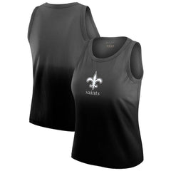 New Orleans Saints WEAR by Erin Andrews x Gracie Hunt Women's Ombre Tank Top - Black Tops