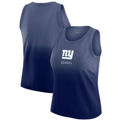 New York Giants WEAR by Erin Andrews x Gracie Hunt Women's Ombre Tank Top - Navy Tops