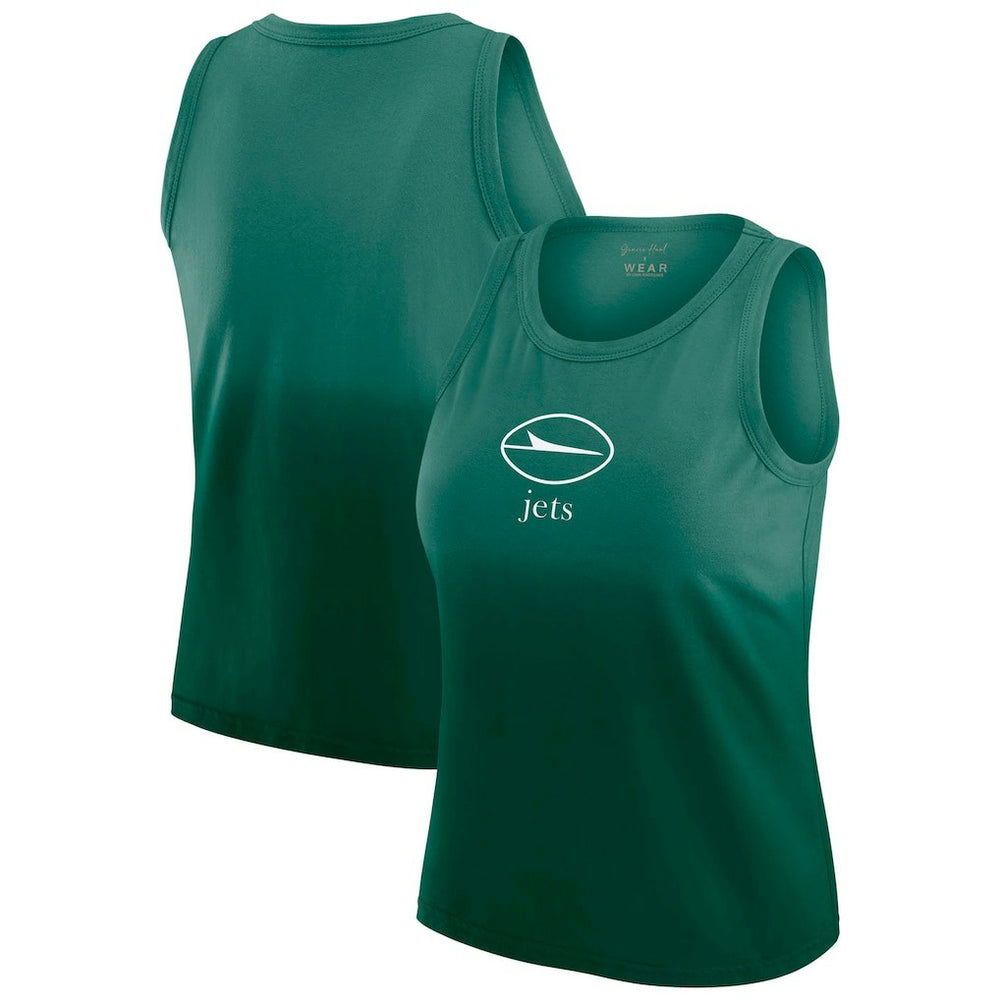 New York Jets WEAR by Erin Andrews x Gracie Hunt Women's Ombre Tank Top - Green Tops