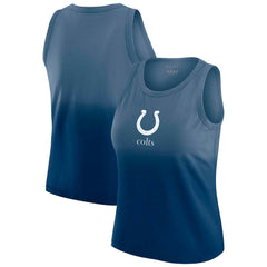 Indianapolis Colts WEAR by Erin Andrews x Gracie Hunt Women's Ombre Tank Top - Heather Navy Tops