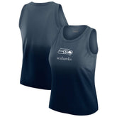 Seattle Seahawks WEAR by Erin Andrews x Gracie Hunt Women's Ombre Tank Top - Navy Tops