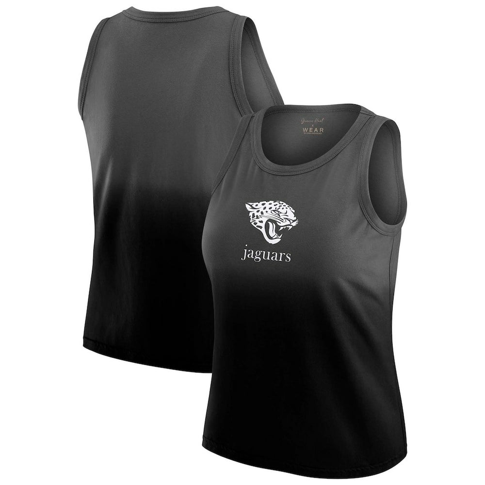 Jacksonville Jaguars WEAR by Erin Andrews x Gracie Hunt Women's Ombre Tank Top - Black Tops