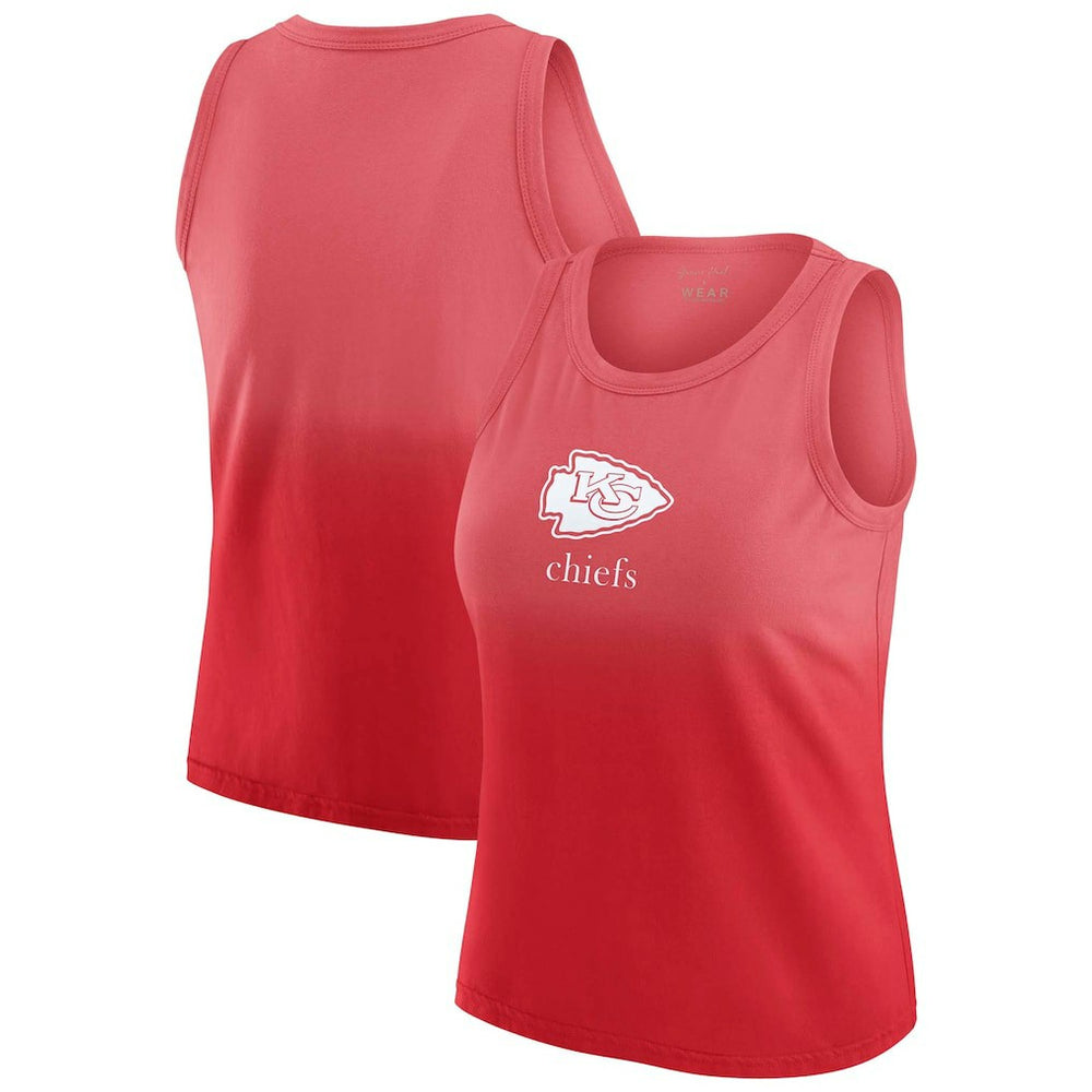 Kansas City Chiefs WEAR by Erin Andrews x Gracie Hunt Women's Ombre Tank Top - Red Tops