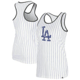 Los Angeles Dodgers New Era Women's Gameday Pinstripe Tank Top - White Tanks