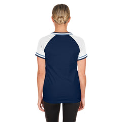 Tampa Bay Rays New Era Women's Gameday Raglan V-Neck T-Shirt - Navy T-shirts