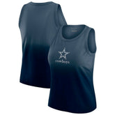 Dallas Cowboys WEAR by Erin Andrews x Gracie Hunt Women's Ombre Tank Top - Navy Tops