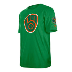 Milwaukee Brewers New Era St. Patrick's Day Shamrock Fill T-Shirt - Kelly Green T-shirts