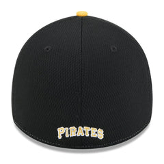 Pittsburgh Pirates New Era 2025 MLB Clubhouse 39THIRTY Flex Hat - Black/Gold Hats