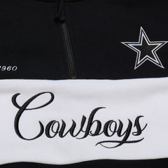 Dallas Cowboys Women's Quarter-Zip Jacket - Black Jackets