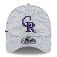 Colorado Rockies New Era 2025 MLB Clubhouse 39THIRTY Flex Hat - Gray Hats