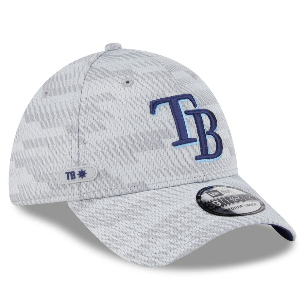 Tampa Bay Rays New Era 2025 MLB Clubhouse 39THIRTY Flex Hat - Gray Hats