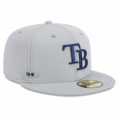 Tampa Bay Rays New Era 2025 MLB Clubhouse 59FIFTY Fitted Hat - Gray Hats