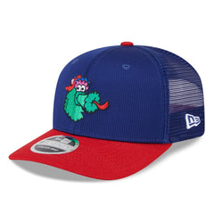 Philadelphia Phillies New Era 2025 Batting Practice 9SEVENTY Stretch-Snap Trucker Hat - Royal/Red Hats