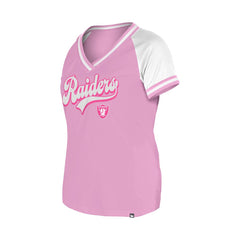 Las Vegas Raiders New Era Women's Mommy & Me V-Neck T-Shirt - Pink T-shirts