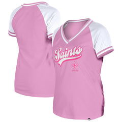 New Orleans Saints New Era Women's Mommy & Me V-Neck T-Shirt - Pink T-shirts