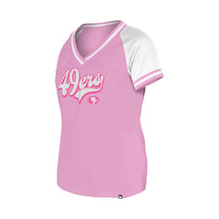 San Francisco 49ers New Era Women's Mommy & Me V-Neck T-Shirt - Pink T-shirts