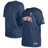 Minnesota Twins New Era Throwback Pinstripe T-Shirt - Navy T-shirts