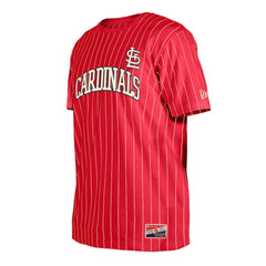 St. Louis Cardinals New Era Throwback Pinstripe T-Shirt - Red T-shirts