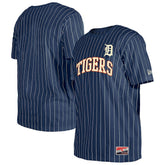 Detroit Tigers New Era Throwback Pinstripe T-Shirt - Navy T-shirts