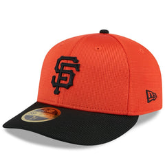 San Francisco Giants New Era 2025 Spring Training Low Profile 59FIFTY Fitted Hat - Orange/Black Hats