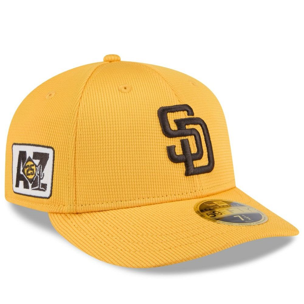 San Diego Padres New Era 2025 Spring Training Low Profile 59FIFTY Fitted Hat - Gold Hats