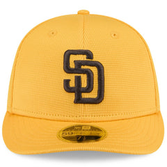 San Diego Padres New Era 2025 Spring Training Low Profile 59FIFTY Fitted Hat - Gold Hats