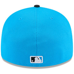 Miami Marlins New Era 2025 Spring Training Low Profile 59FIFTY Fitted Hat - Blue/Black Hats