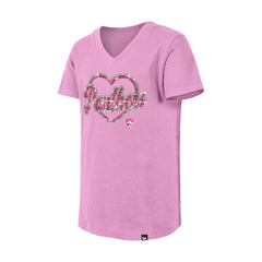 Florida Panthers New Era Girl's Youth Flip Sequin V-Neck T-Shirt - Pink | US 201889041