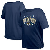 Nashville Predators New Era Girl's Youth Flip Sequin T-Shirt - Navy | US 201889067