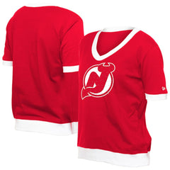 New Jersey Devils New Era Women's Game Day Rhinestuds T-Shirt - Red | US 201889151
