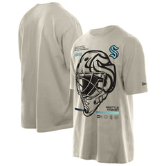 Seattle Kraken New Era Goalie Mask T-Shirt - Tan | US 201889539
